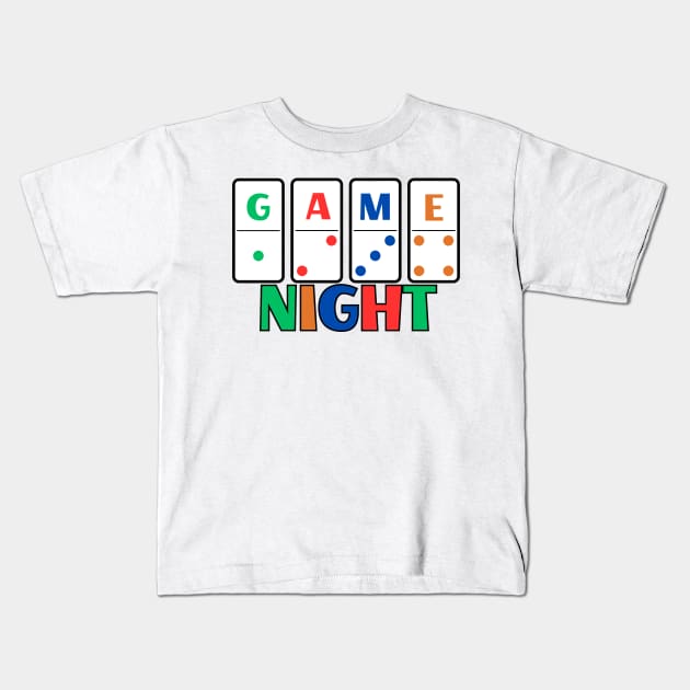 Dominoes Game Night Kids T-Shirt by Buckeyes0818